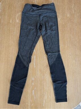 lululemon athletica Charcoal Heather with Black Panel Leggings